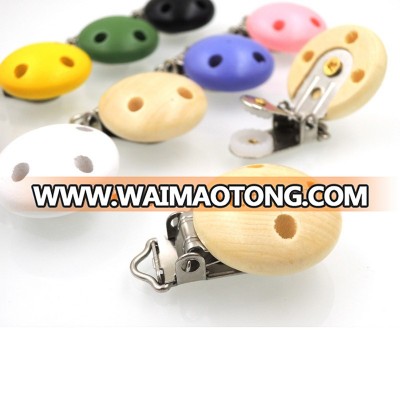 Wholesale baby pacifier clip holder,wooden baby pacifier clip