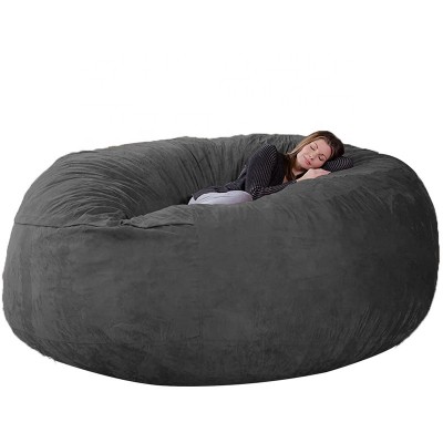 Dropshipping Foam Lounger Lazy sofa Microsuede 7ft Foam Bean Bag